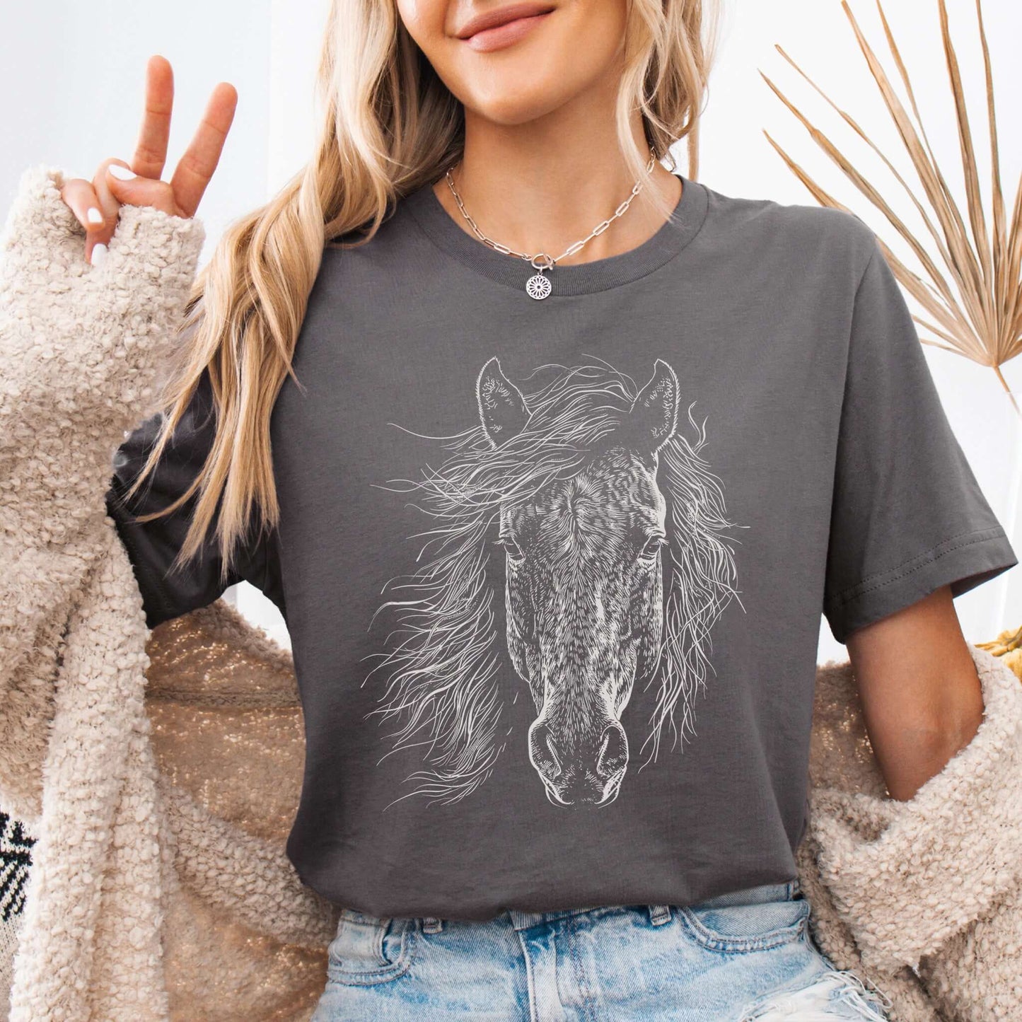 Wild Mustang Horse Face T-Shirt – Spirit of the West