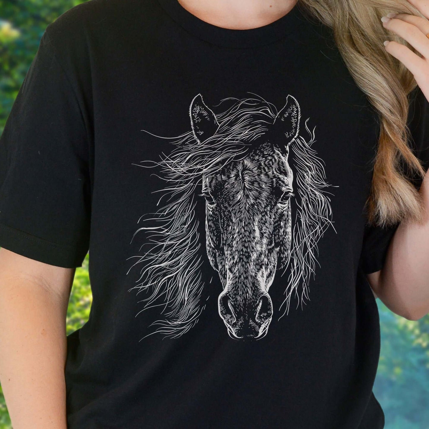 Wild Mustang Horse Face T-Shirt – Spirit of the West