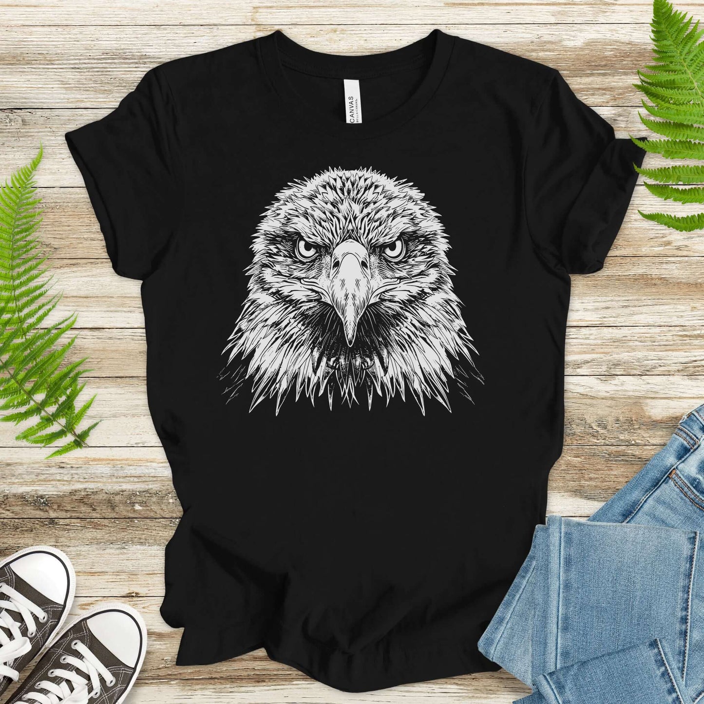 Eagle Face T-Shirt – Majestic Bird of Prey Tee