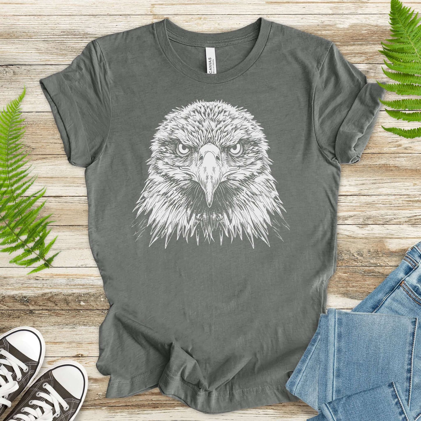 Eagle Face T-Shirt – Majestic Bird of Prey Tee