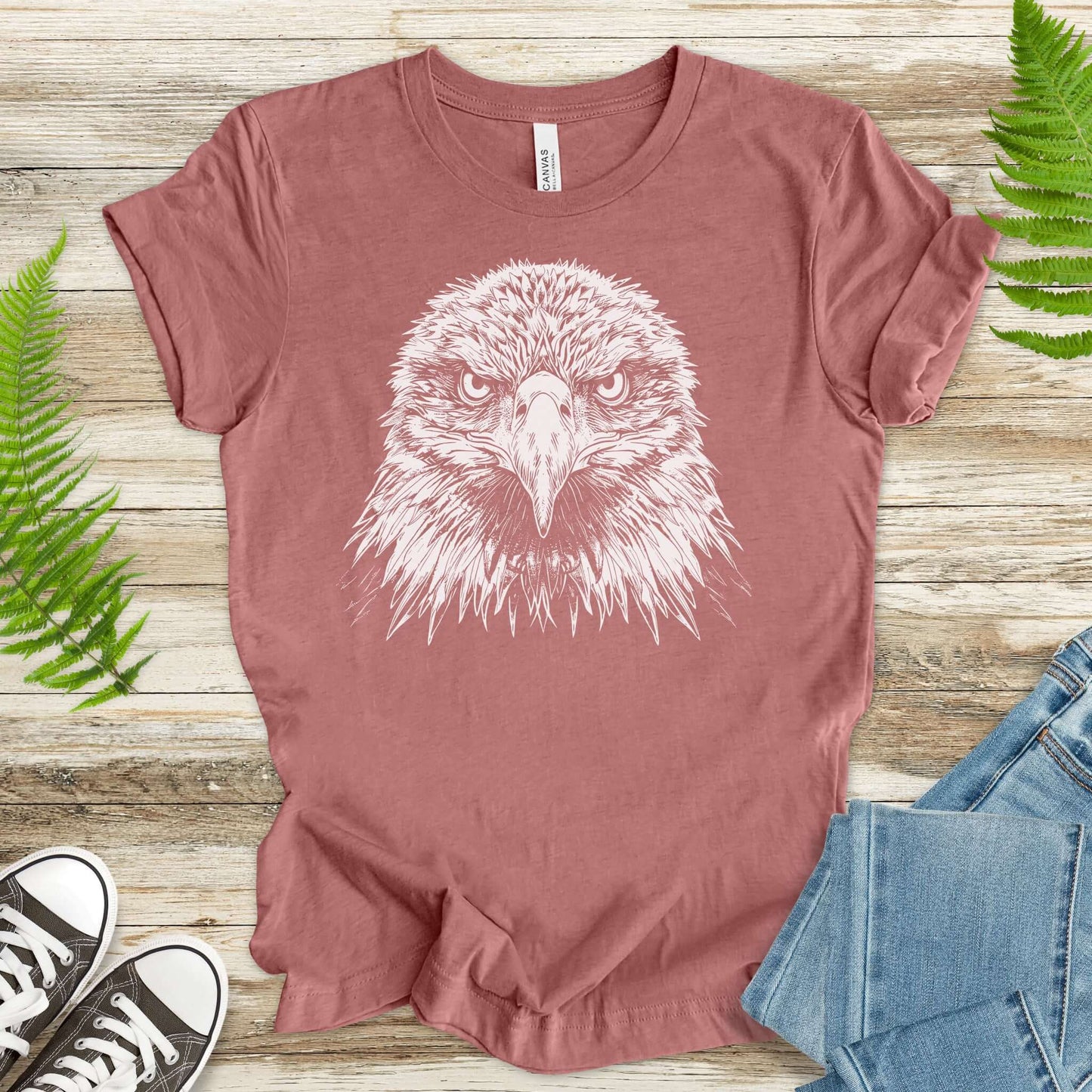 Eagle Face T-Shirt – Majestic Bird of Prey Tee