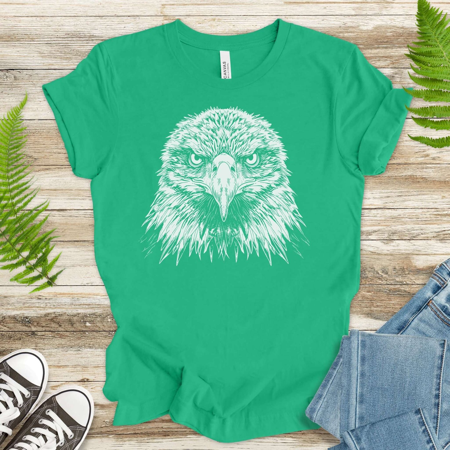 Eagle Face T-Shirt – Majestic Bird of Prey Tee