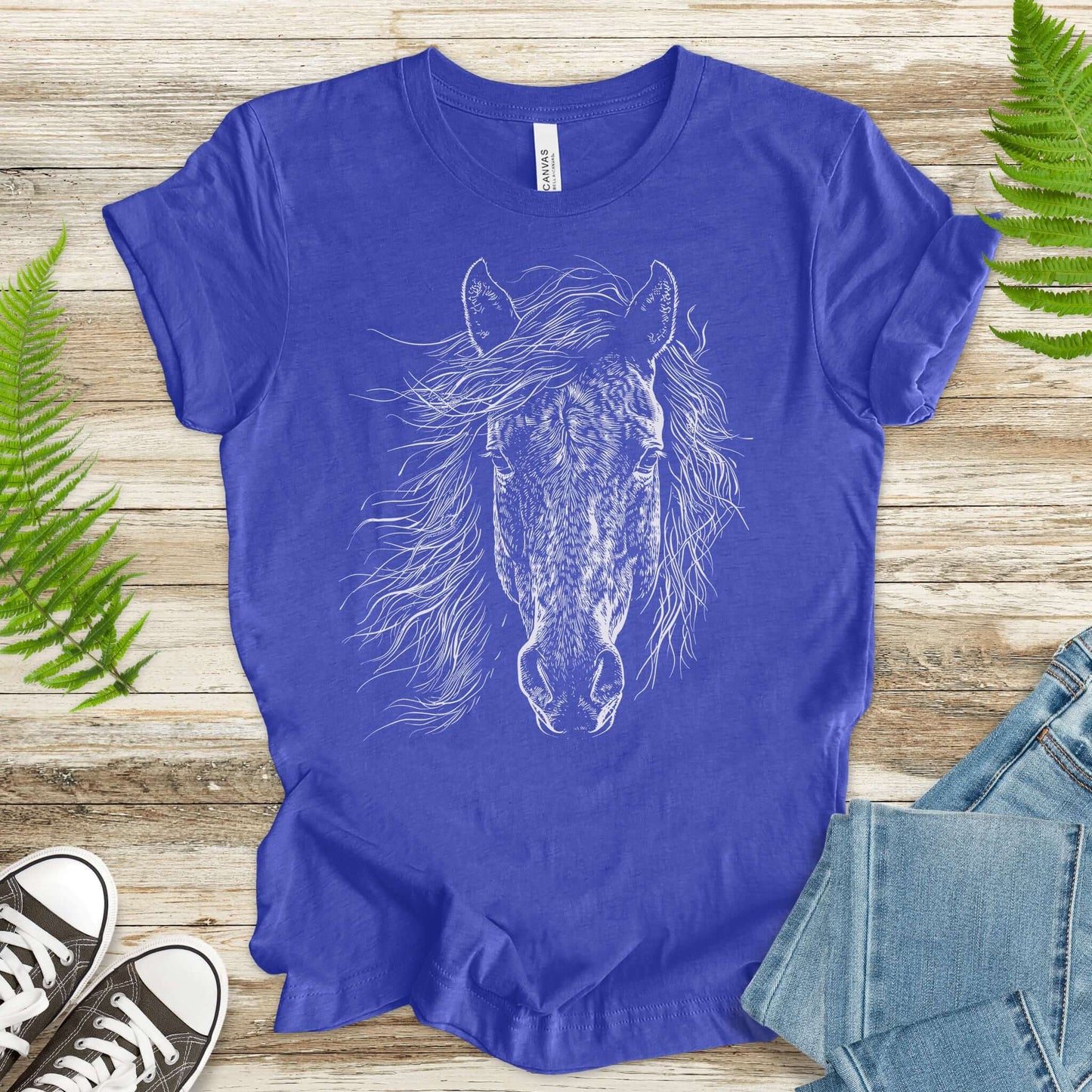 Wild Mustang Horse Face T-Shirt – Spirit of the West