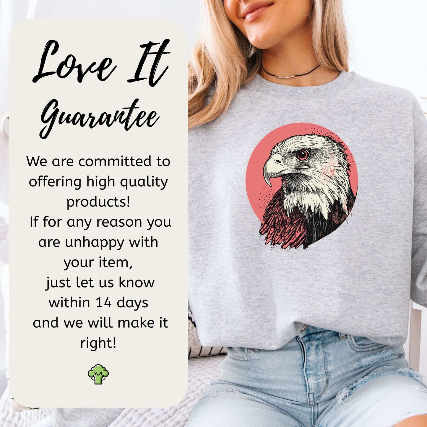 Hawk Head Sweatshirt – Bold and Majestic Design