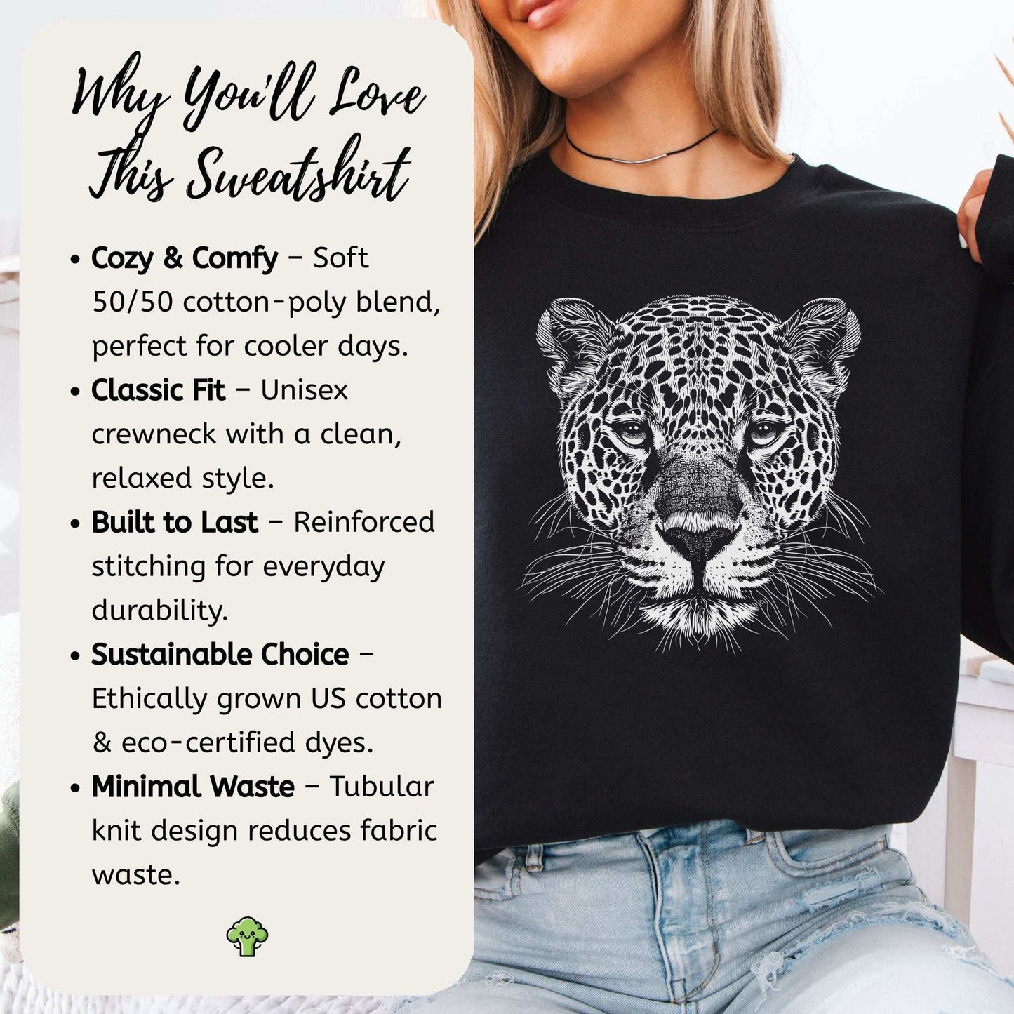 Jaguar Spirit Animal Sweatshirt – Wild Soul Style & Stealthy Power