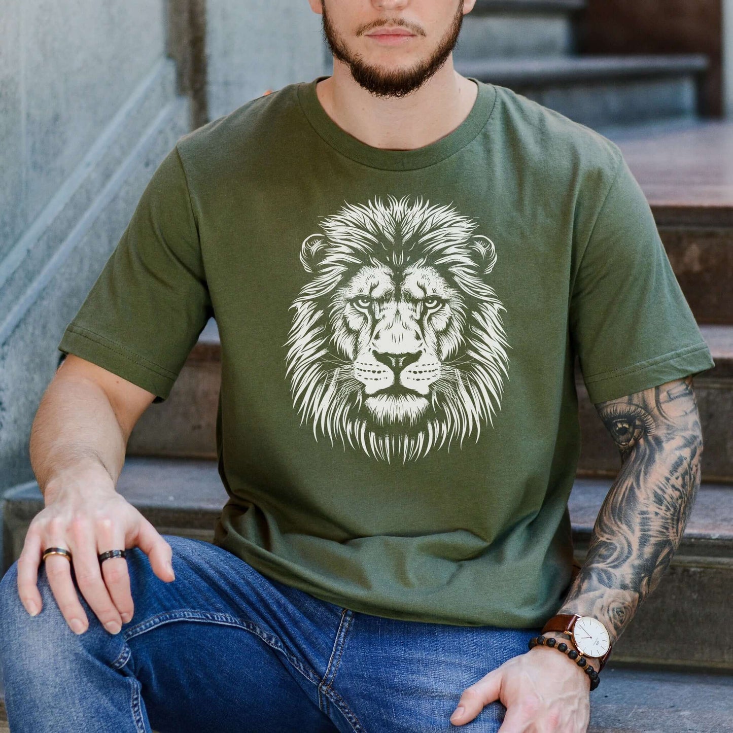 Lion Face T-Shirt – King of the Jungle Tee