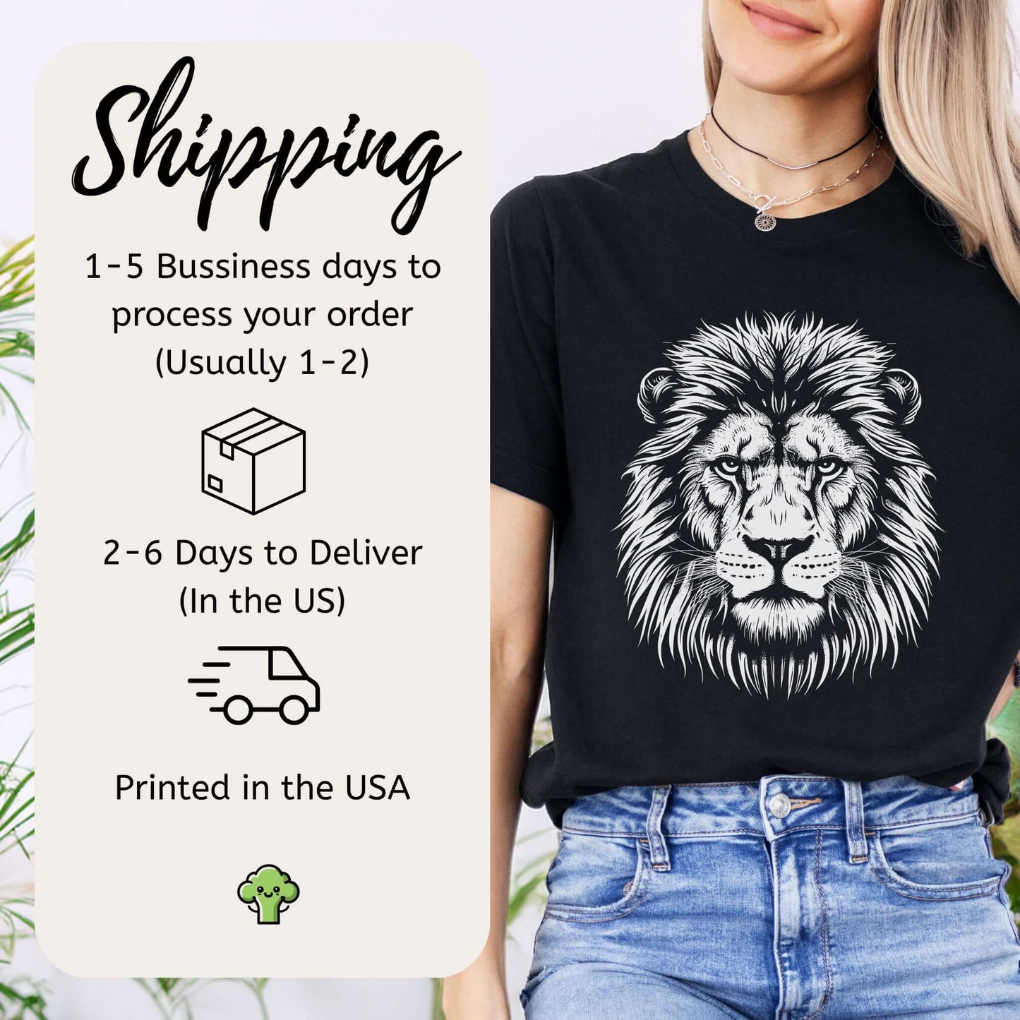 Lion Face T-Shirt – King of the Jungle Tee