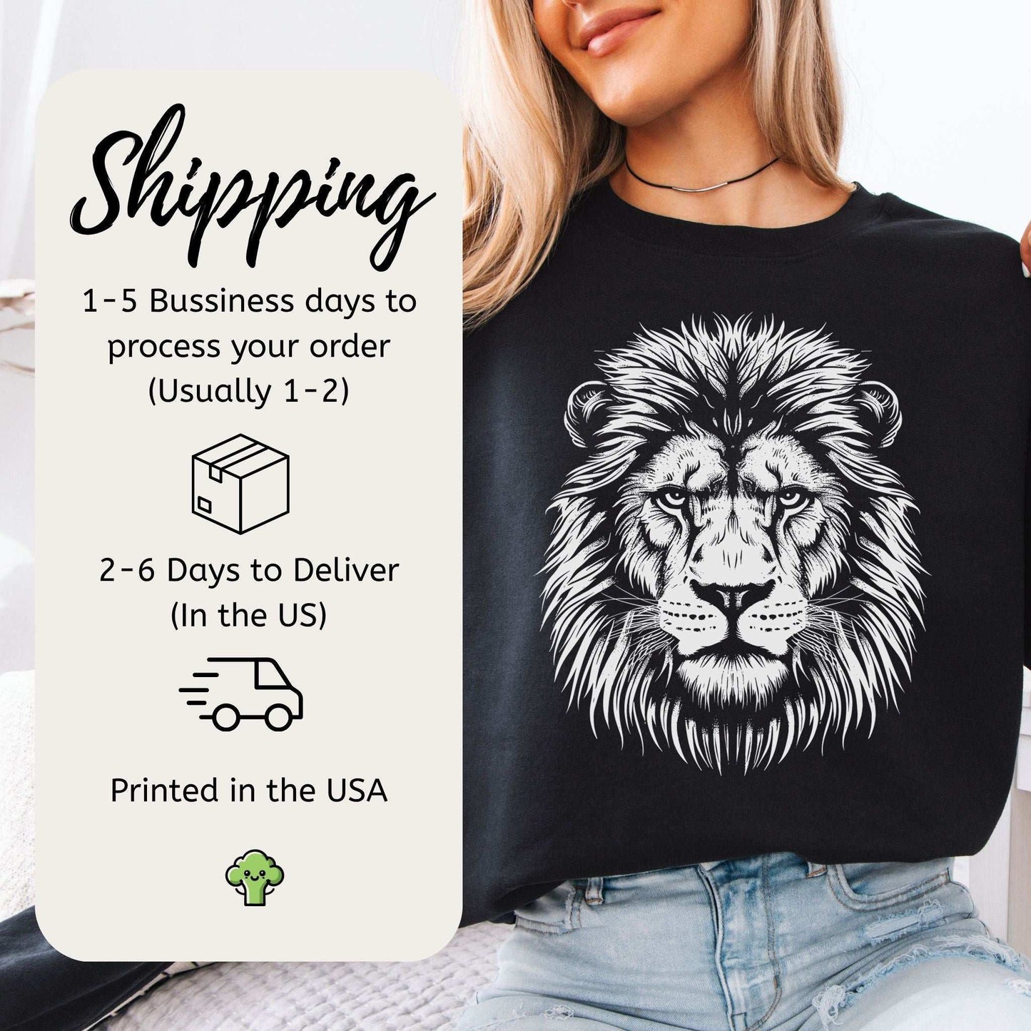 Lion Face Sweatshirt – Hand-Drawn Jungle King with Alpha Energy
