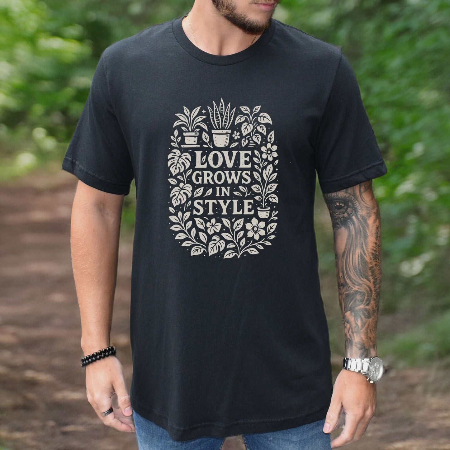 Love Grows in Style Plant Lover Cute T-Shirt