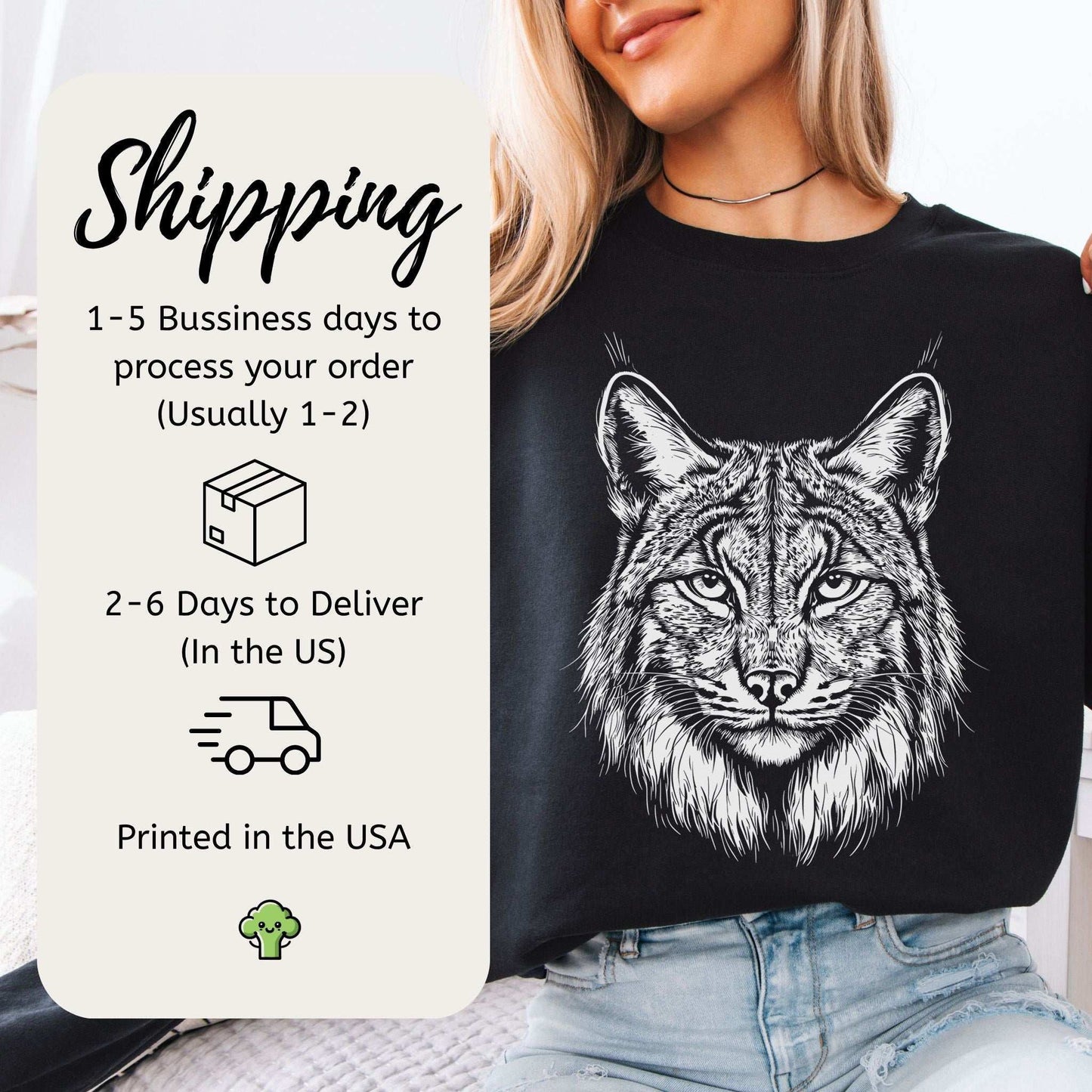 Lynx Spirit Animal Sweatshirt – Mystical Wild Cat Shirt