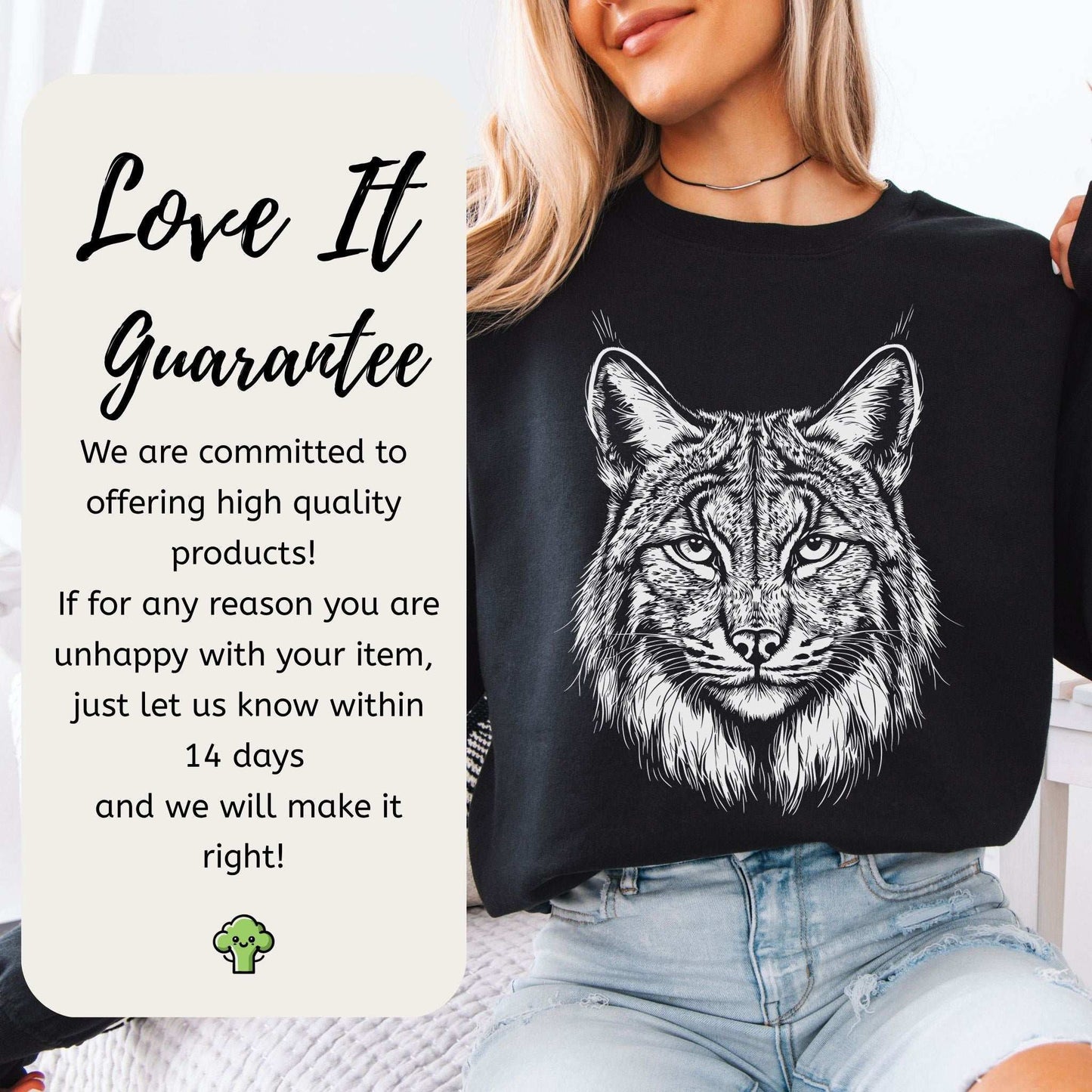 Lynx Spirit Animal Sweatshirt – Mystical Wild Cat Shirt