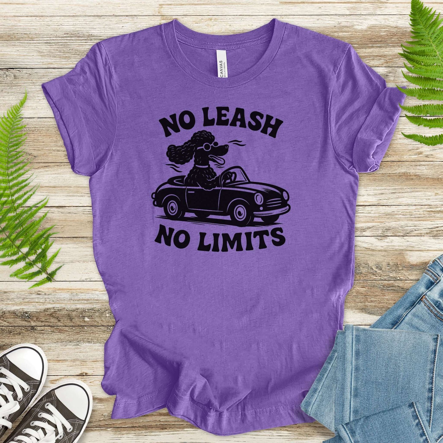 Poodle No Leash No Limits T-Shirt