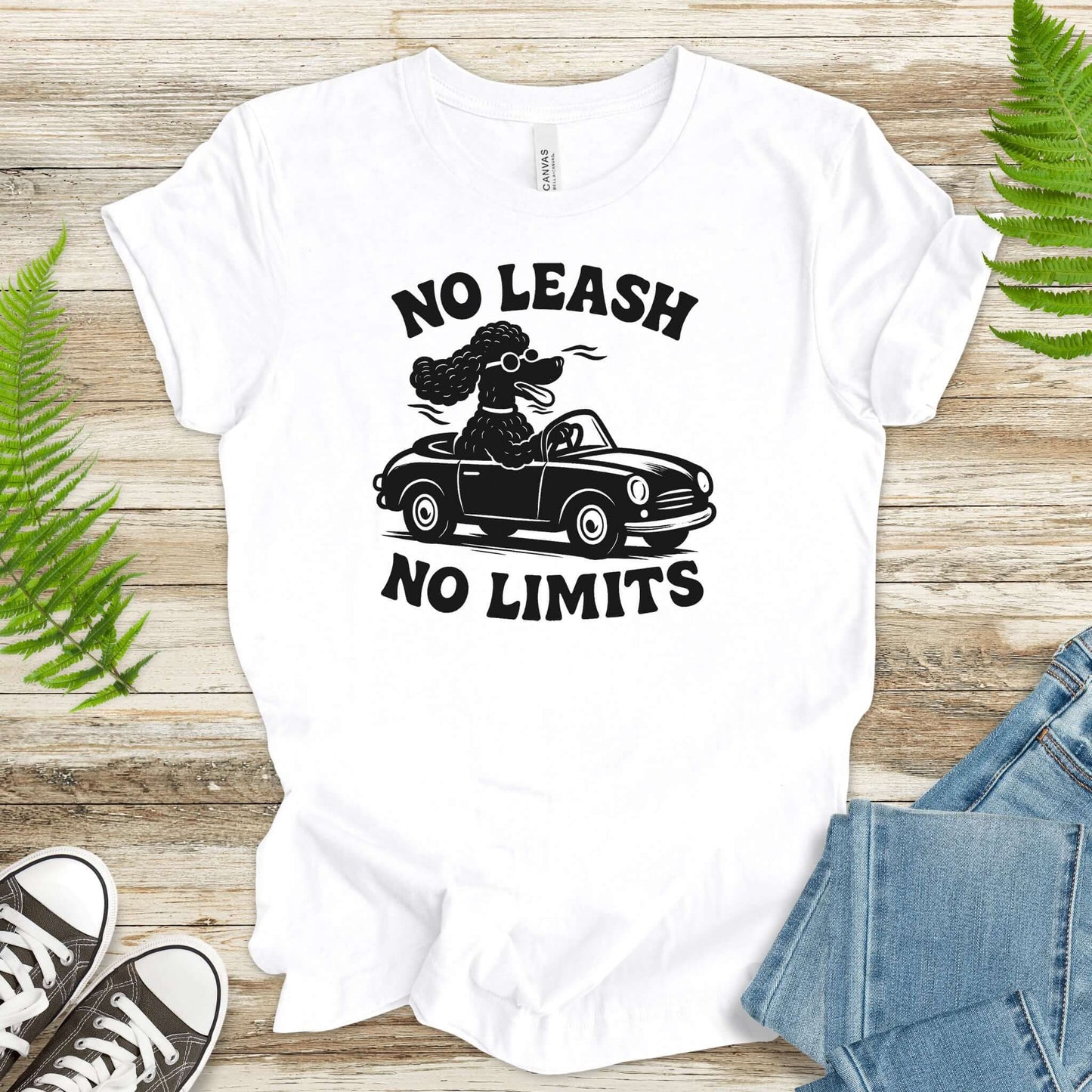 Poodle No Leash No Limits T-Shirt