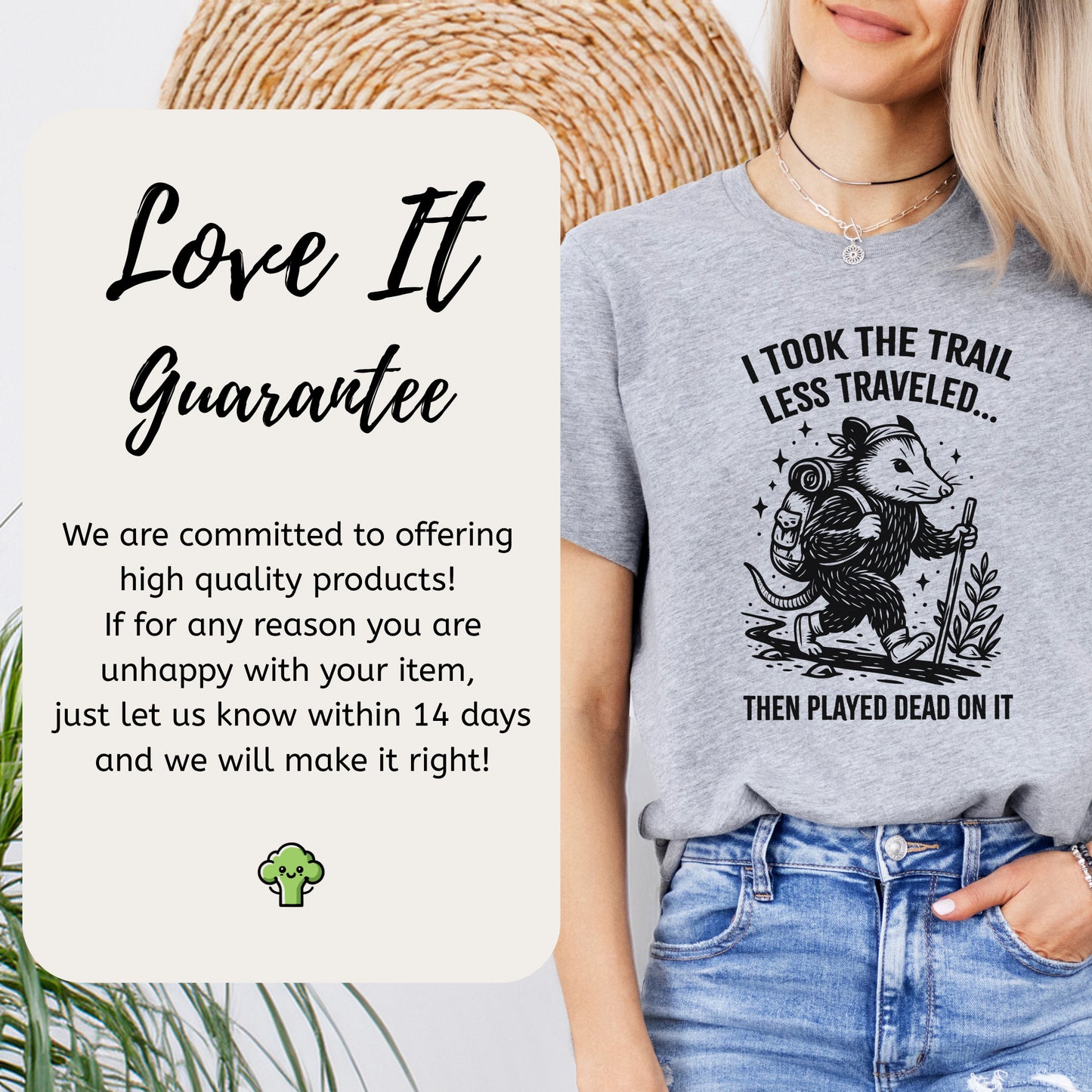 Opossum Less Traveled T-Shirt – Funny Hiking Possum Adventure Tee