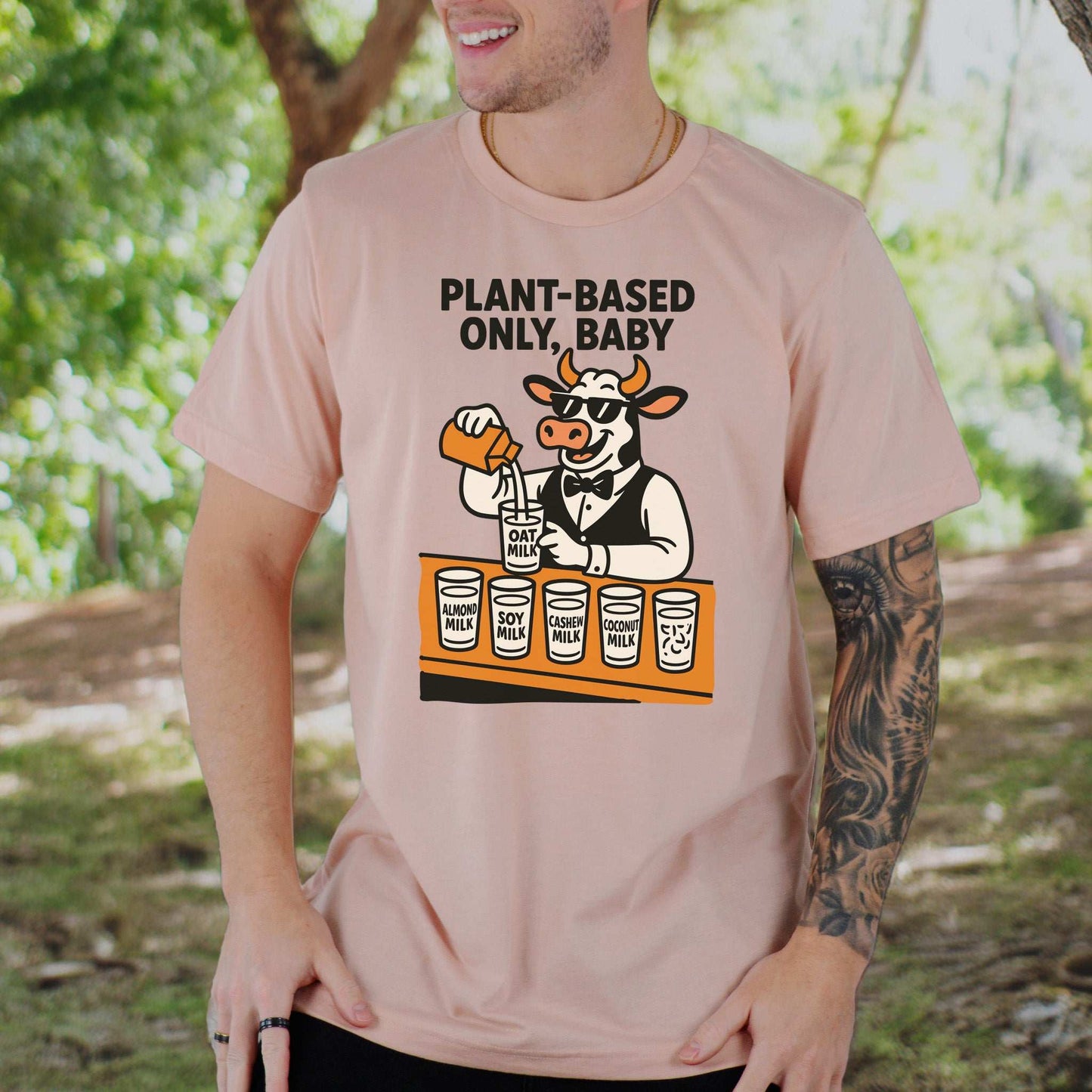 Cow Bartender Plant-Based Only Baby! T-Shirt