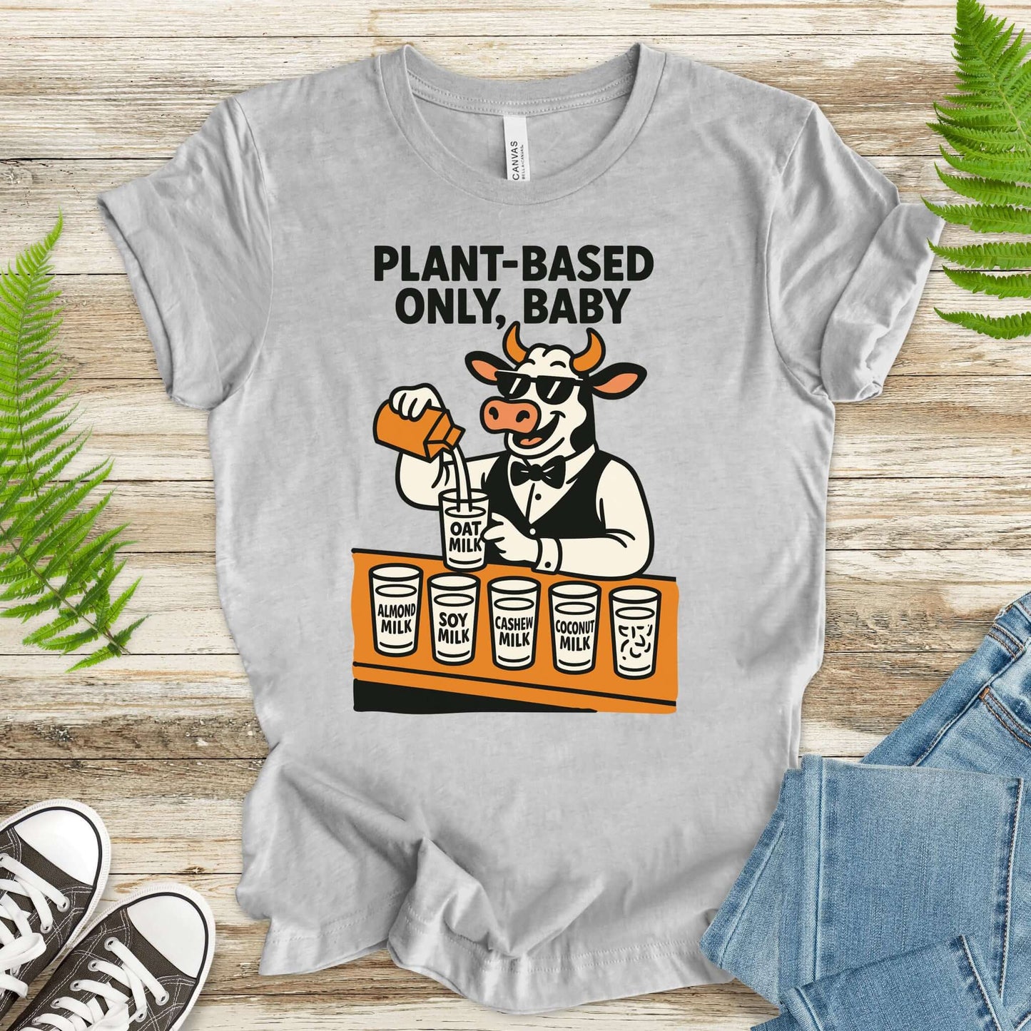 Cow Bartender Plant-Based Only Baby! T-Shirt