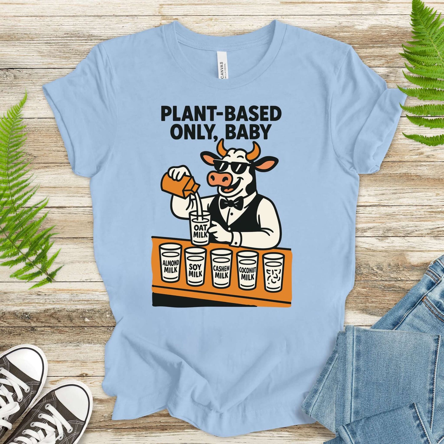 Cow Bartender Plant-Based Only Baby! T-Shirt