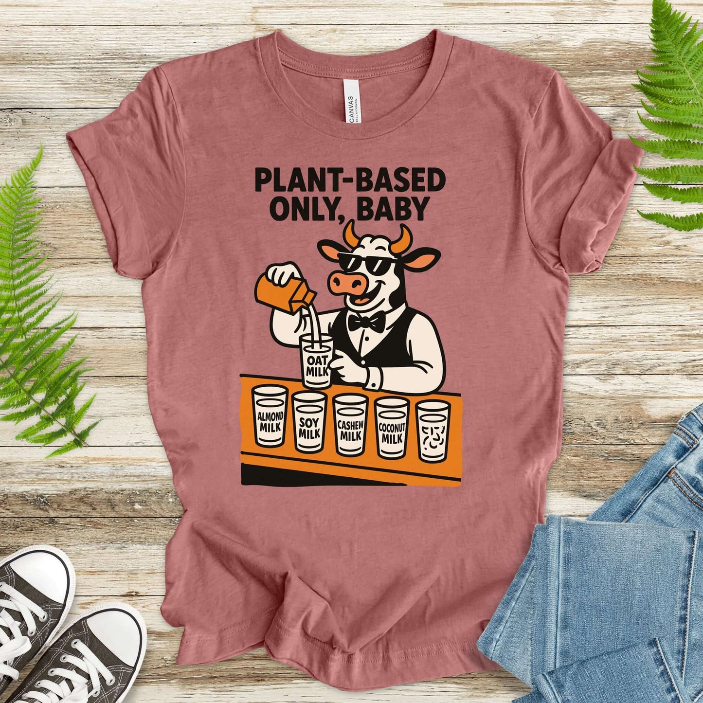Cow Bartender Plant-Based Only Baby! T-Shirt