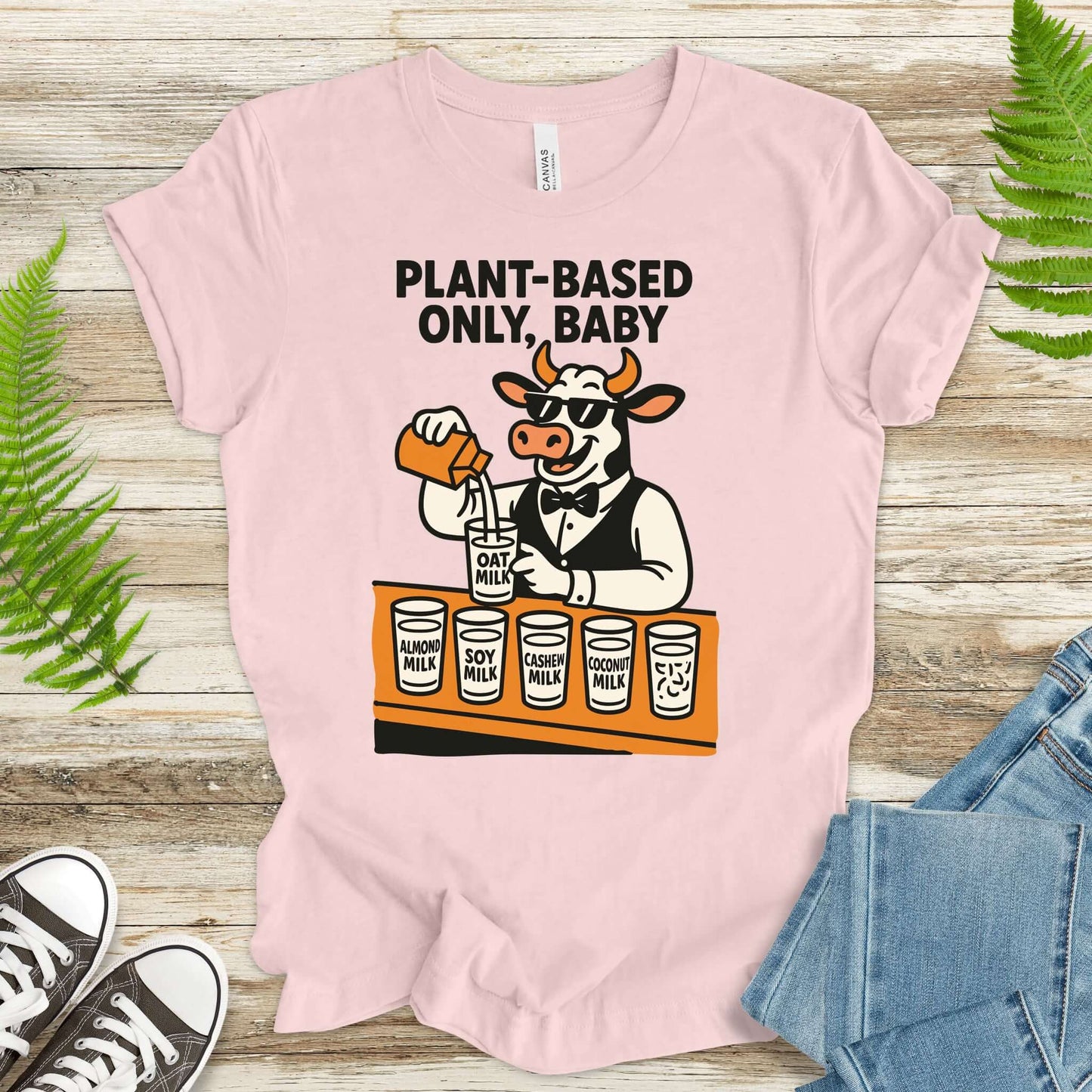 Cow Bartender Plant-Based Only Baby! T-Shirt
