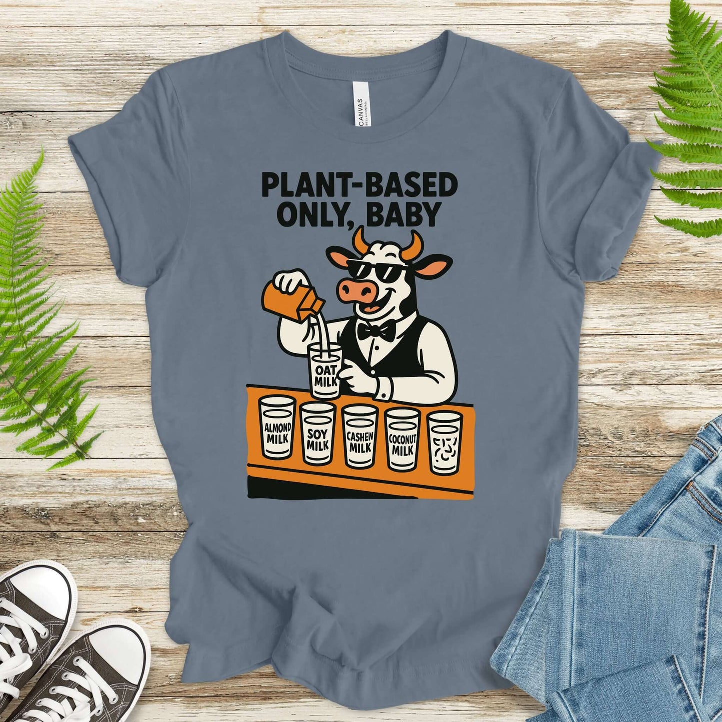 Cow Bartender Plant-Based Only Baby! T-Shirt