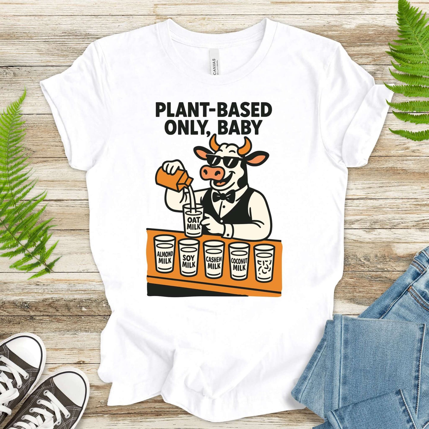 Cow Bartender Plant-Based Only Baby! T-Shirt