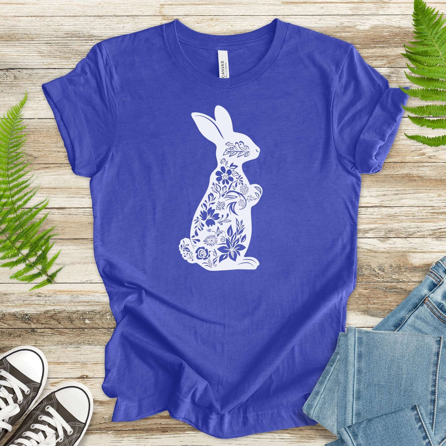 Floral Bunny Easter Delight T-Shirt