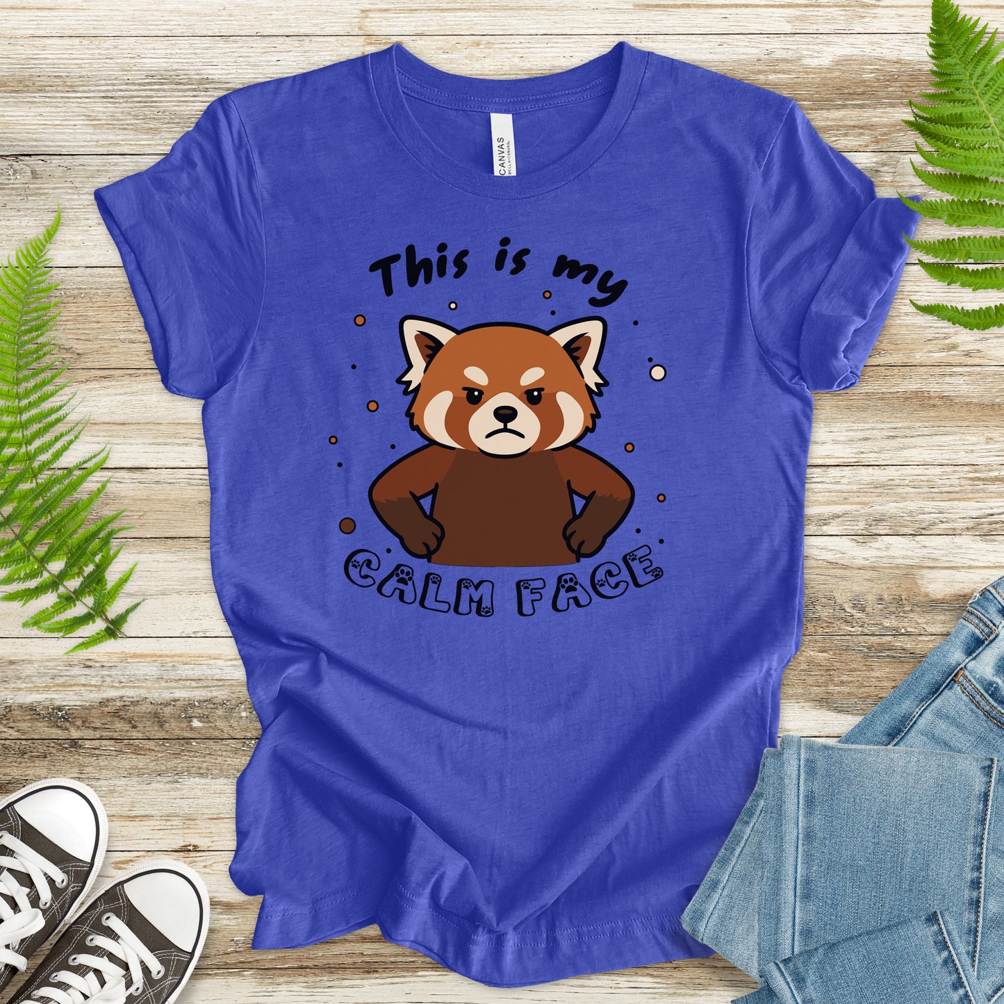 Red Panda Calm Face T-Shirt – Funny Angry Animal Gift Tee