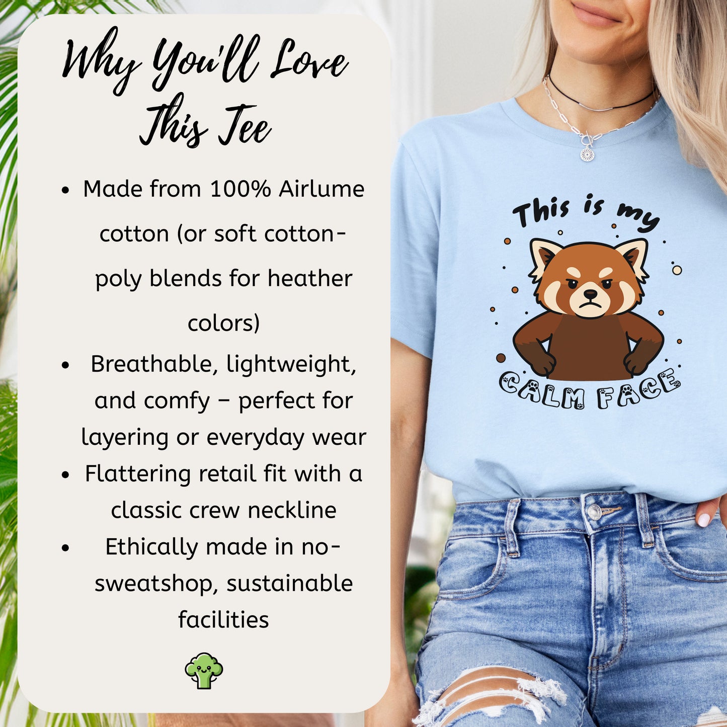 Red Panda Calm Face T-Shirt – Funny Angry Animal Gift Tee