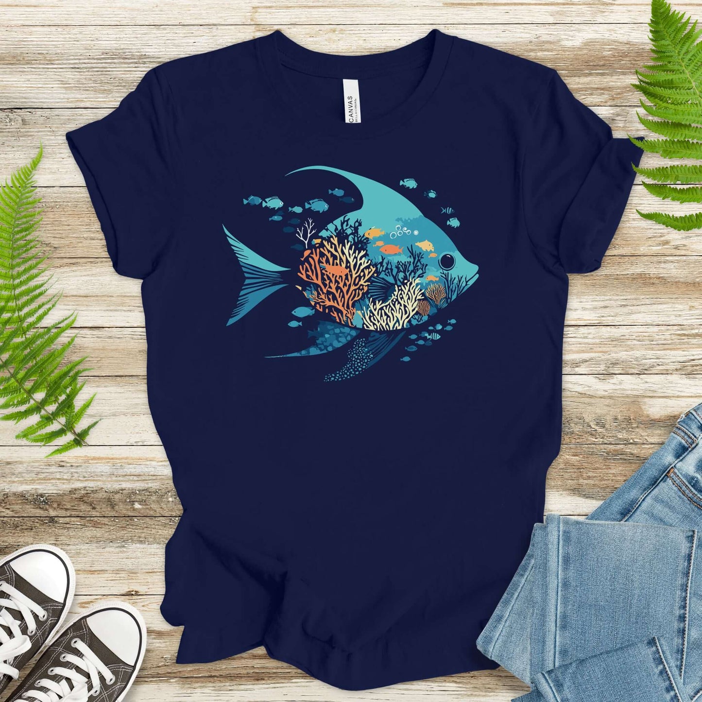 Ocean Dream Fish Silhouette T-Shirt