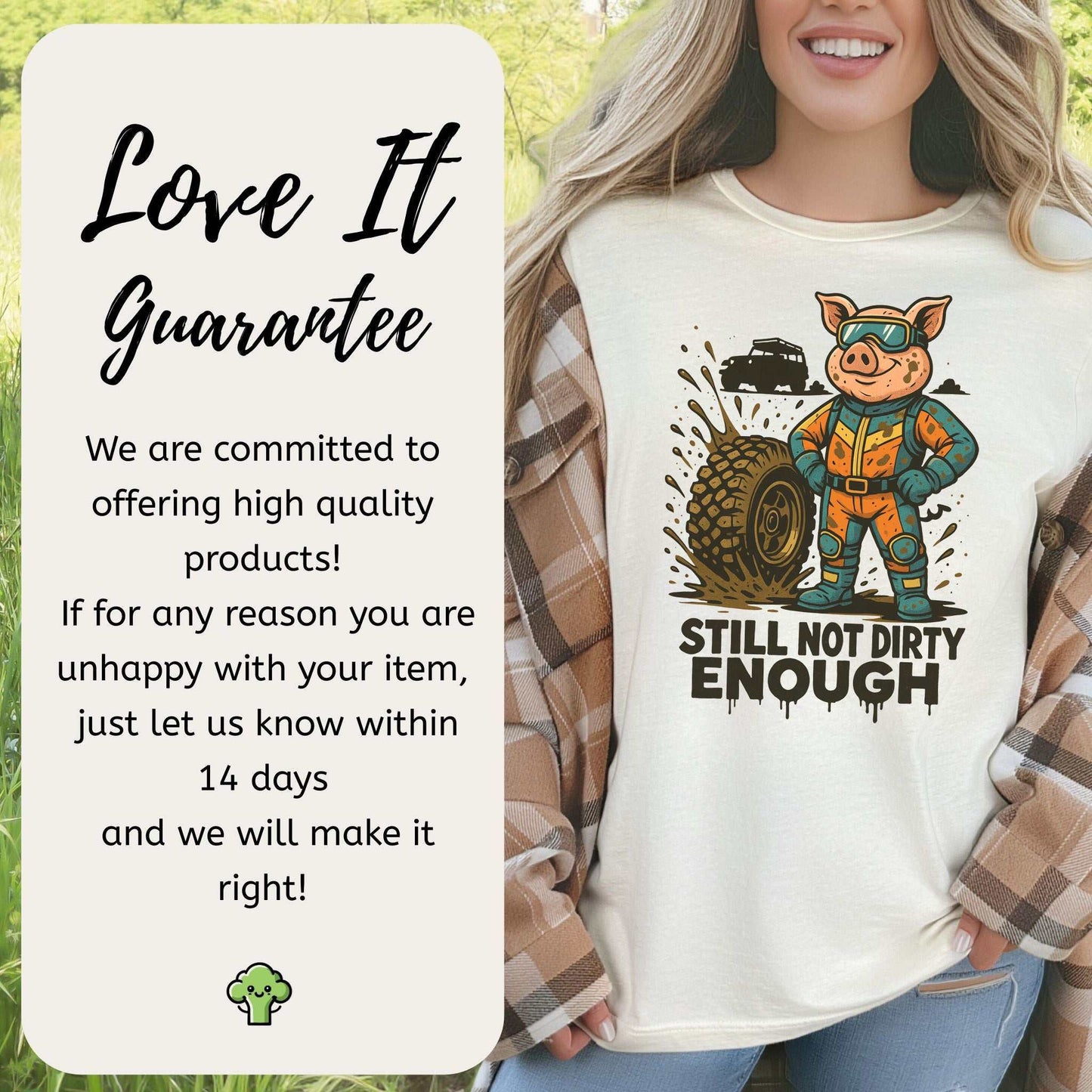 Still Not Dirty Enough T-Shirt – Funny Off-Road Pig Adventure Tee