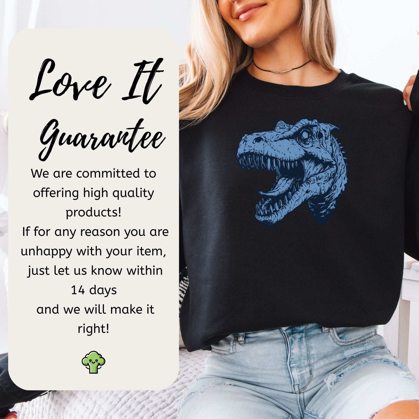 Retro T-Rex Sweatshirt – Edgy Jurassic Nostalgia for Dino Lovers