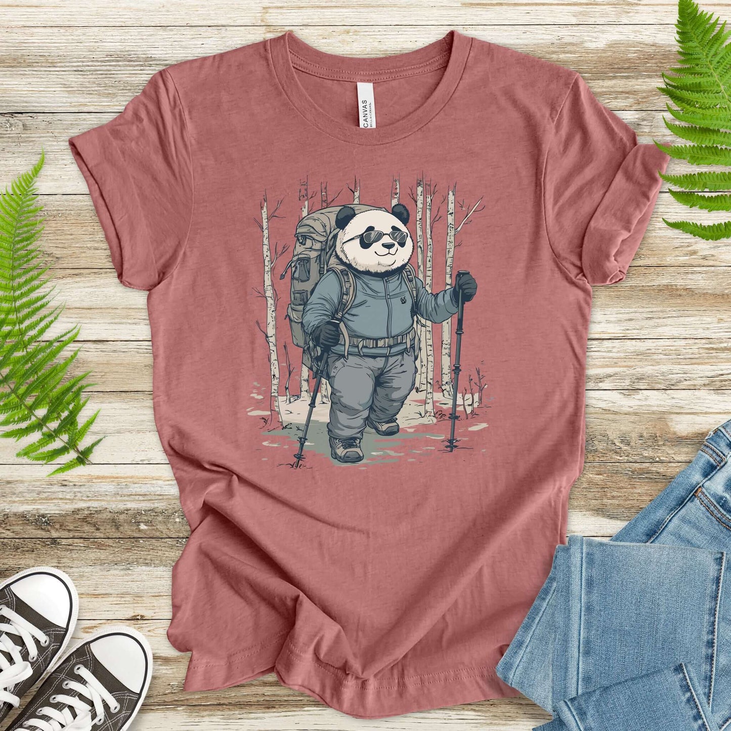 Panda Hitting the Trail T-Shirt