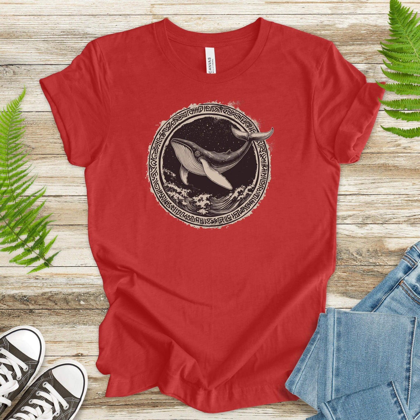 Nautical Legend: Grungy Whale & Celtic Design T-Shirt - TShirtree