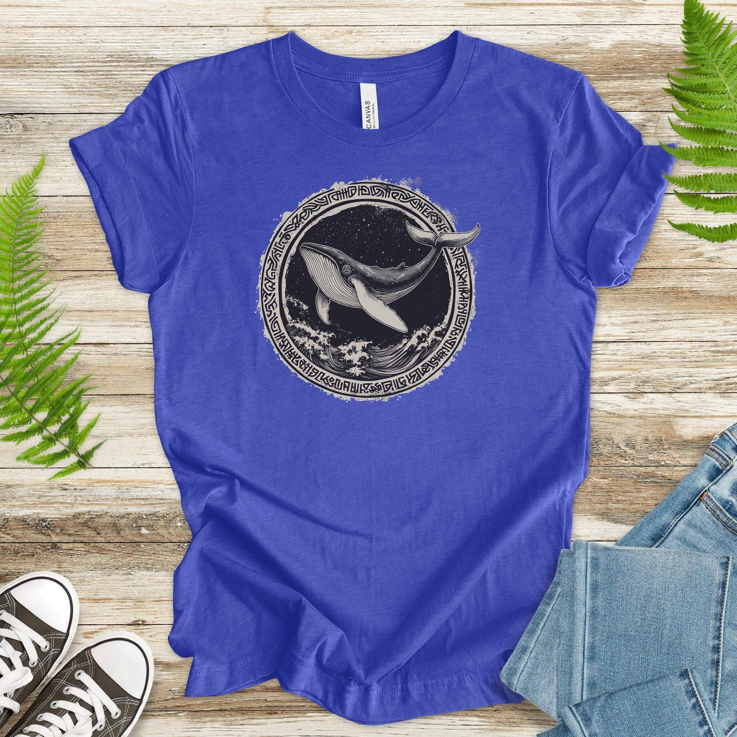 Nautical Legend: Grungy Whale & Celtic Design T-Shirt - TShirtree