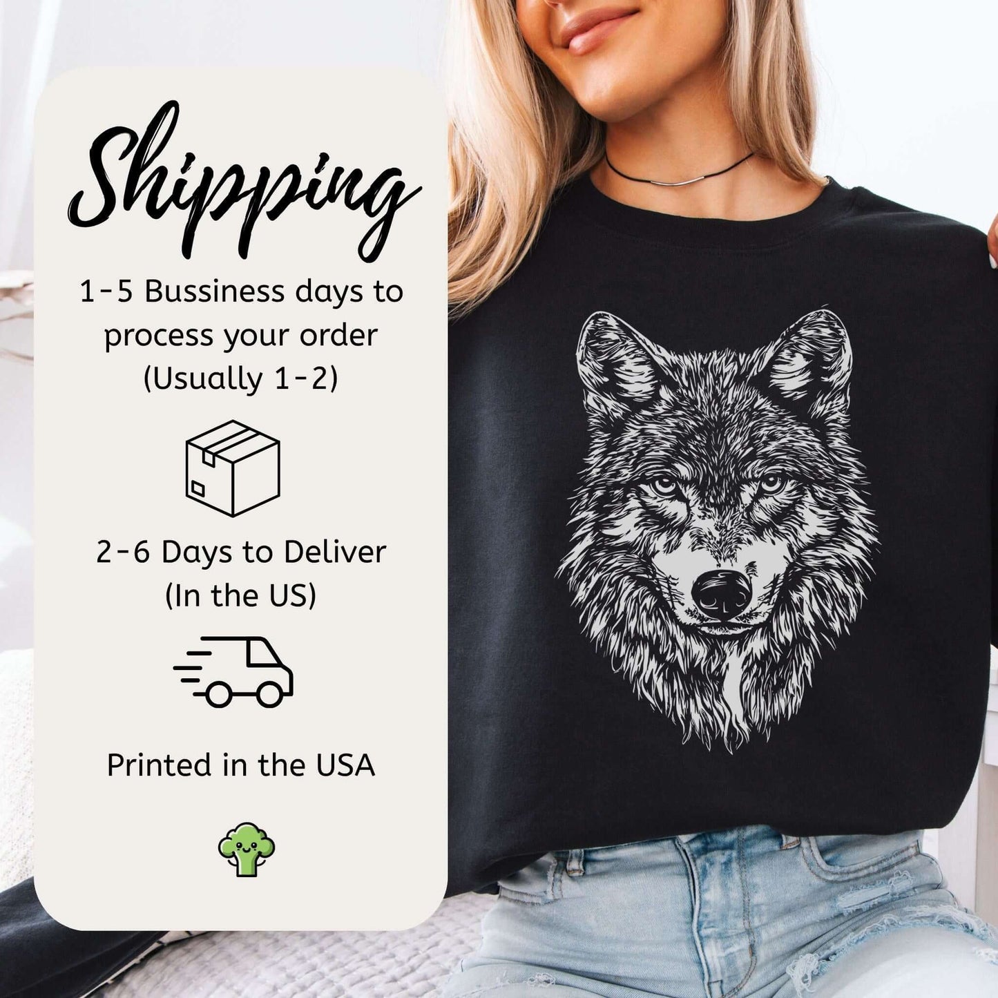 Wild Spirit Wolf Sweatshirt – Mystical Nature Graphic for Wolf Lovers