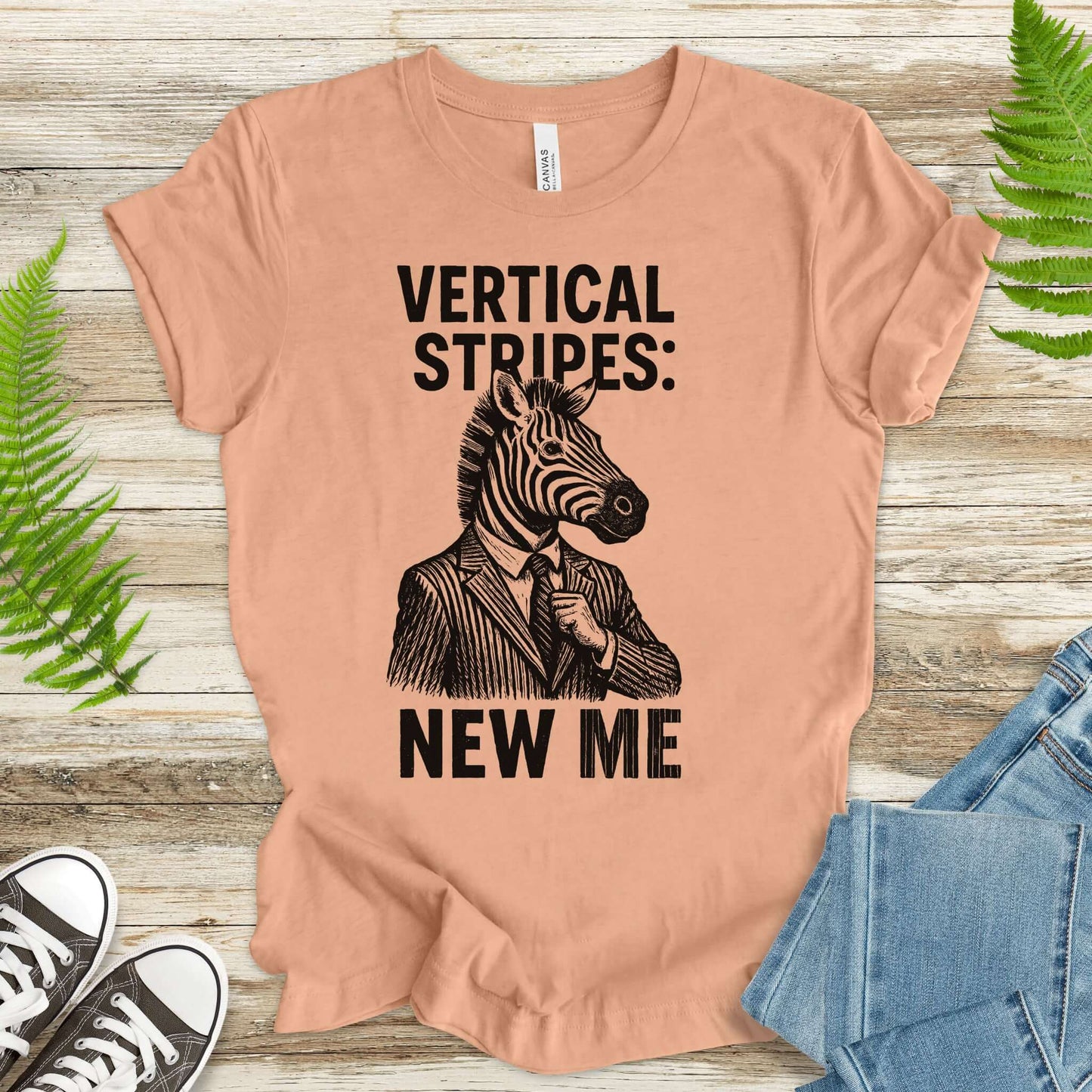 Zebra Vertical Stripes New Me T-Shirt