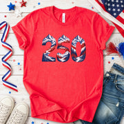 USA 250th Anniversary Mountain Number 4th of July Adventure Graphic T-Shirt