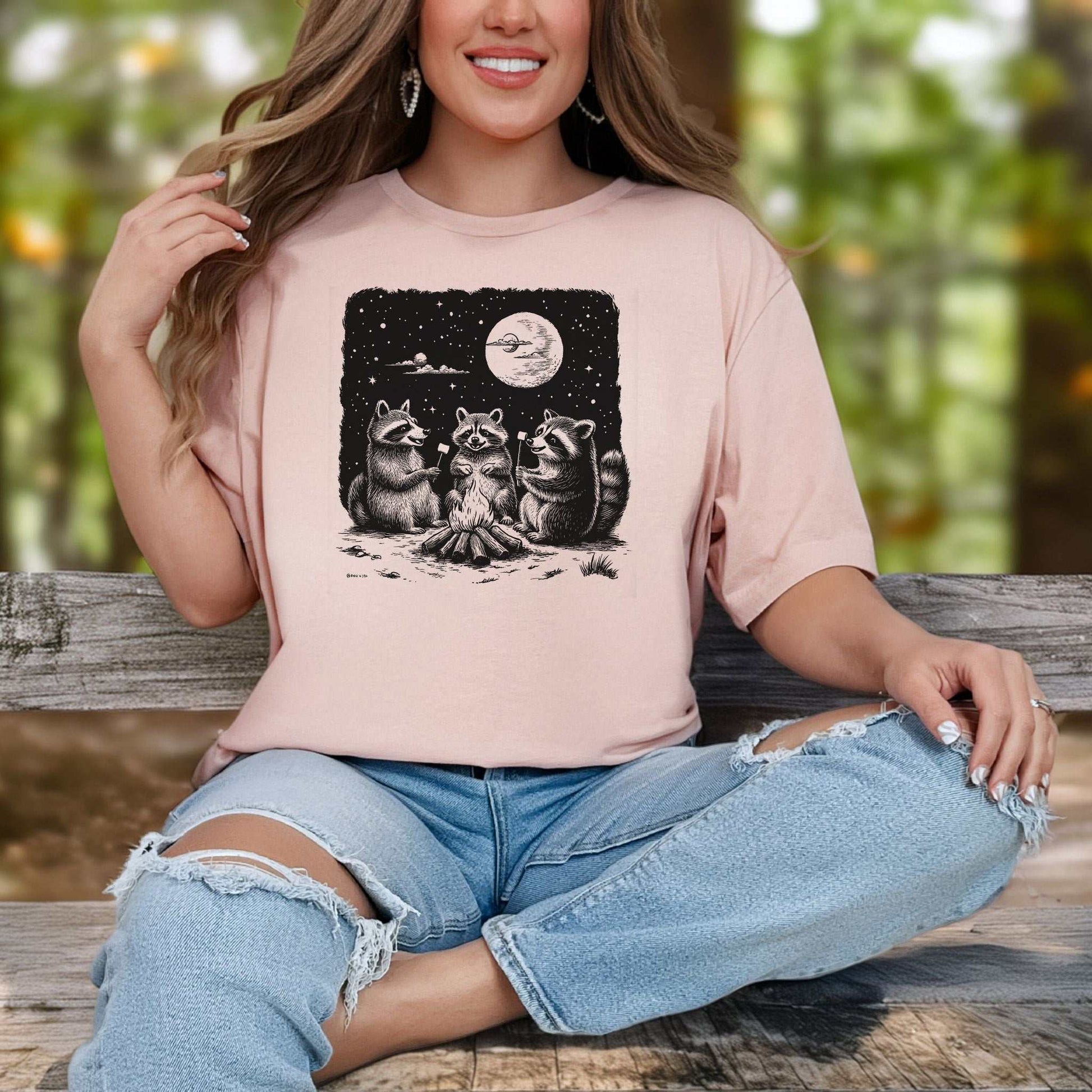 Raccoon Campfire Party T-Shirt