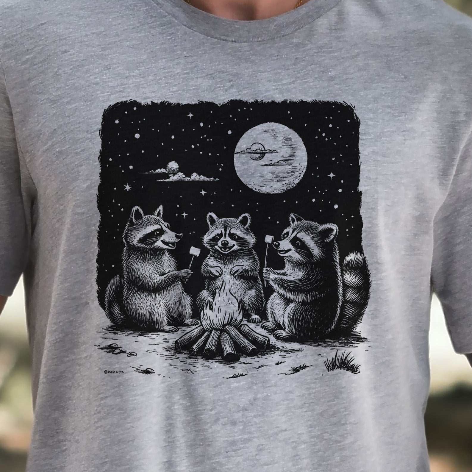 Raccoon Campfire Party T-Shirt
