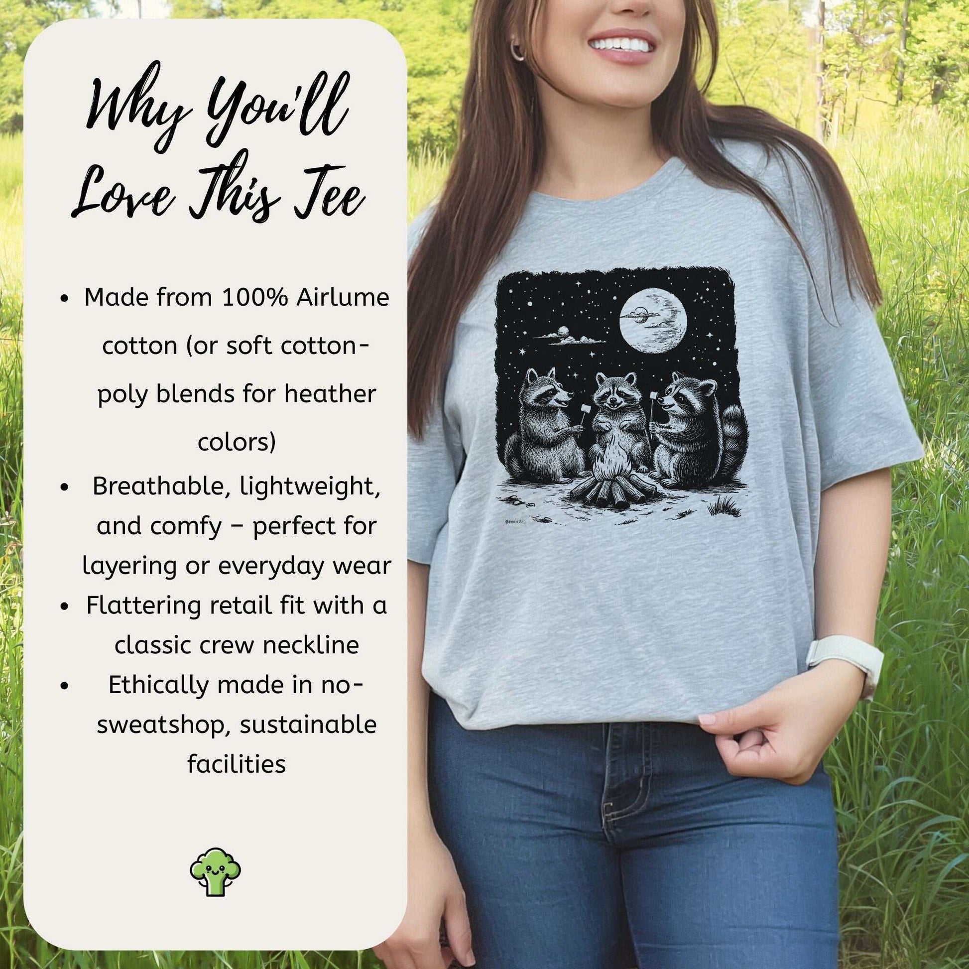 Raccoon Campfire Party T-Shirt