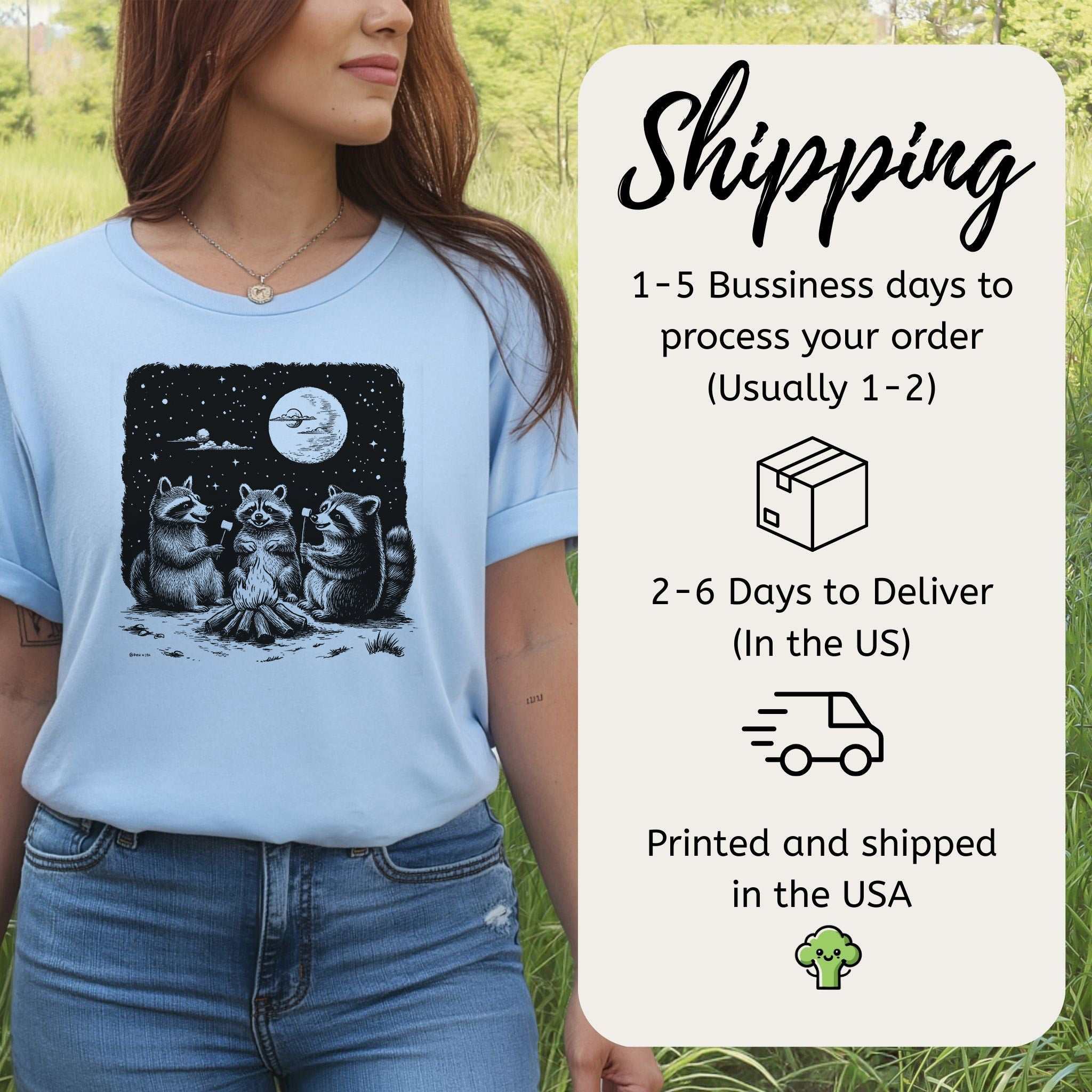 Raccoon Campfire Party T-Shirt