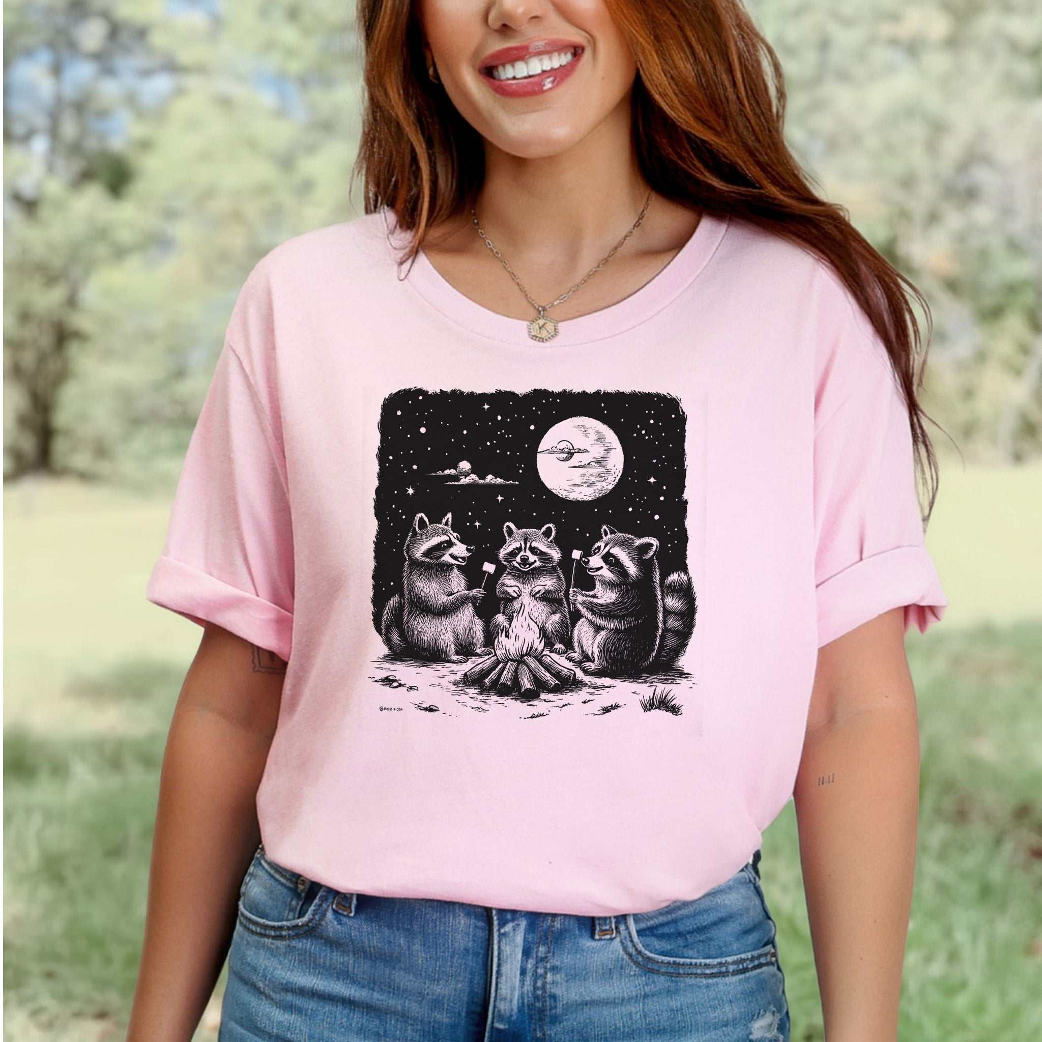Raccoon Campfire Party T-Shirt