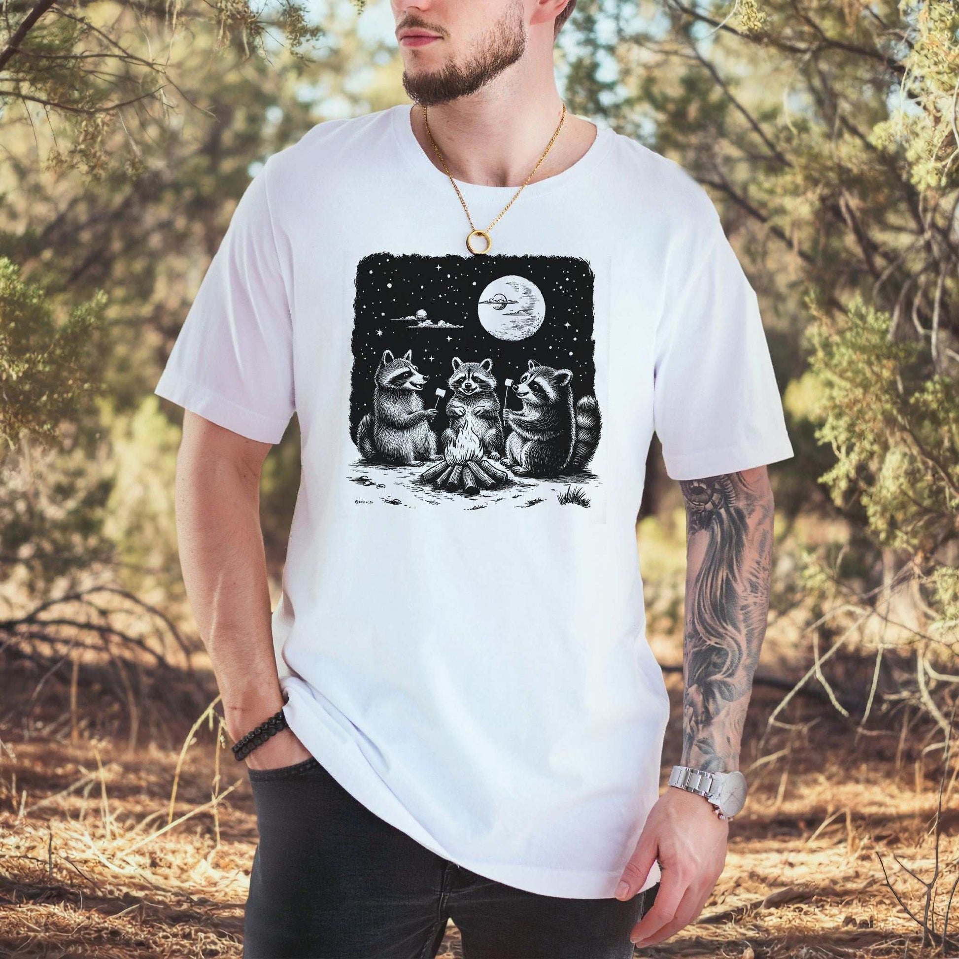 Raccoon Campfire Party T-Shirt