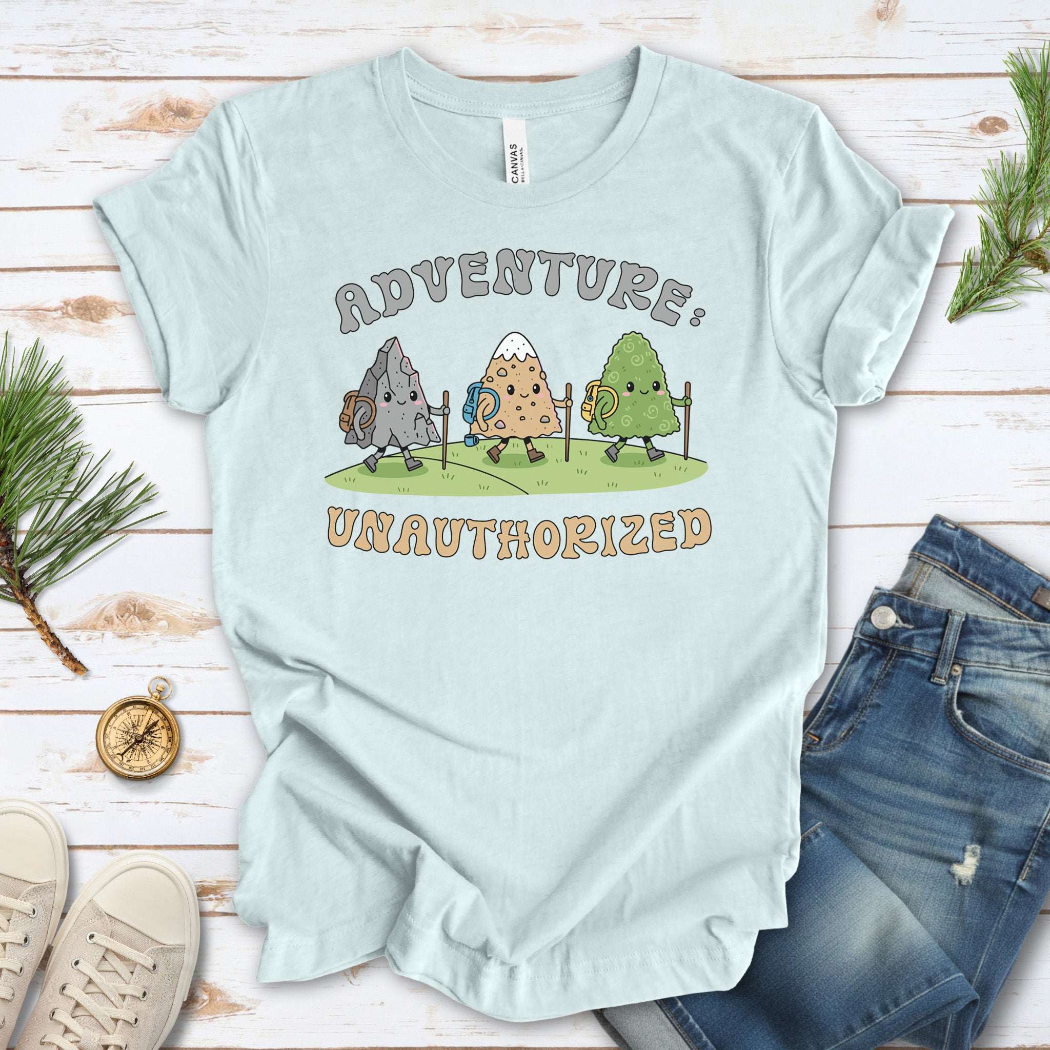 Adventure Unauthorized Mountain Hiking T-Shirt