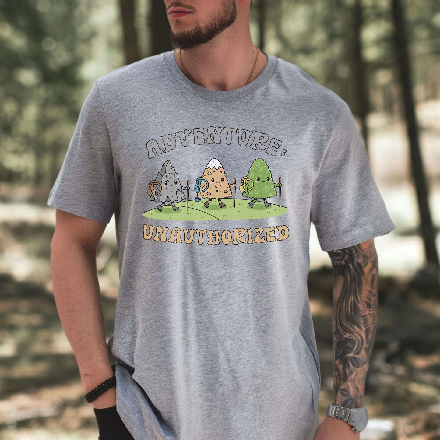 Adventure Unauthorized Mountain Hiking T-Shirt