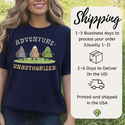 Adventure Unauthorized Mountain Hiking T-Shirt