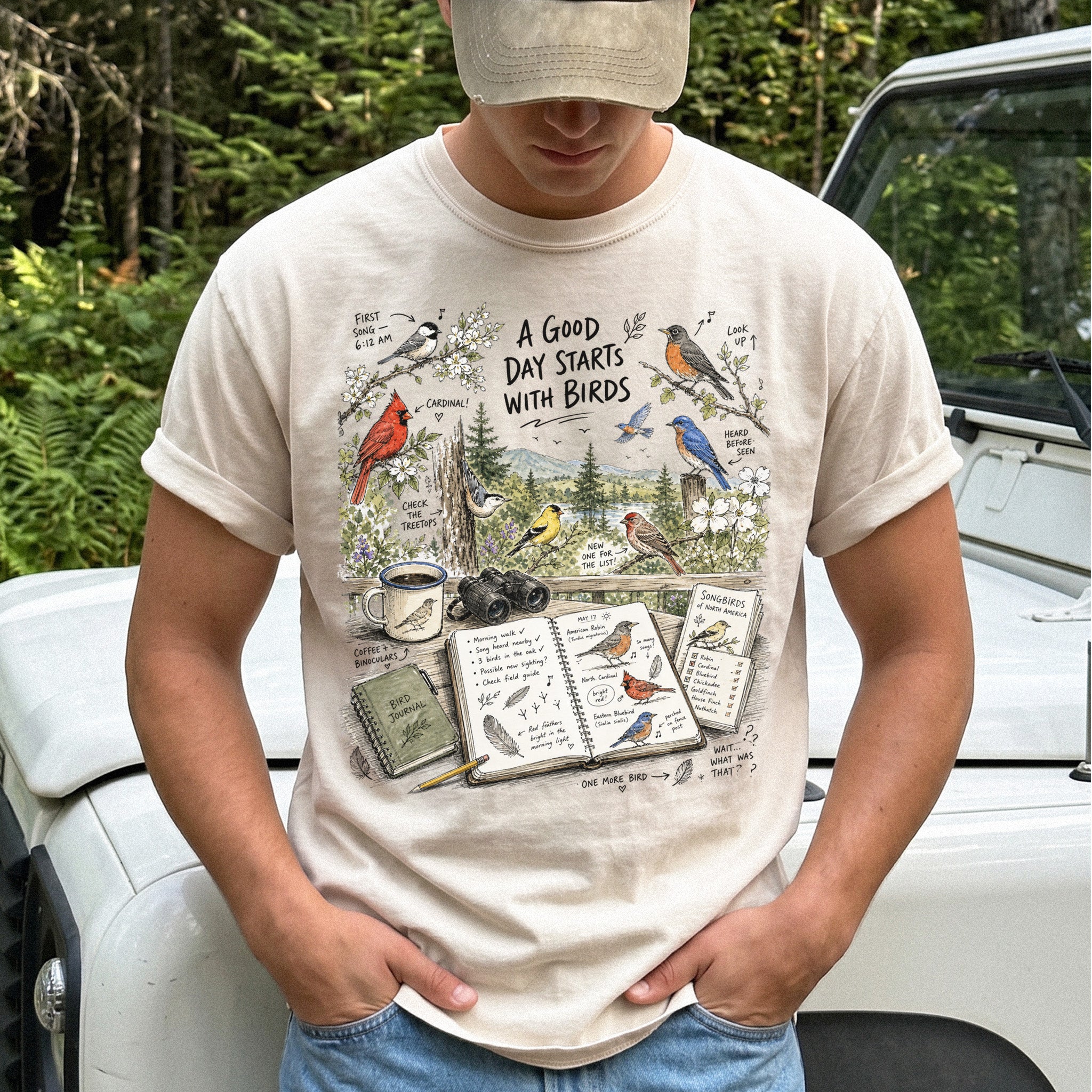 A Good Day Starts with Birds Comfort Colors Shirt – Songbirds Tee