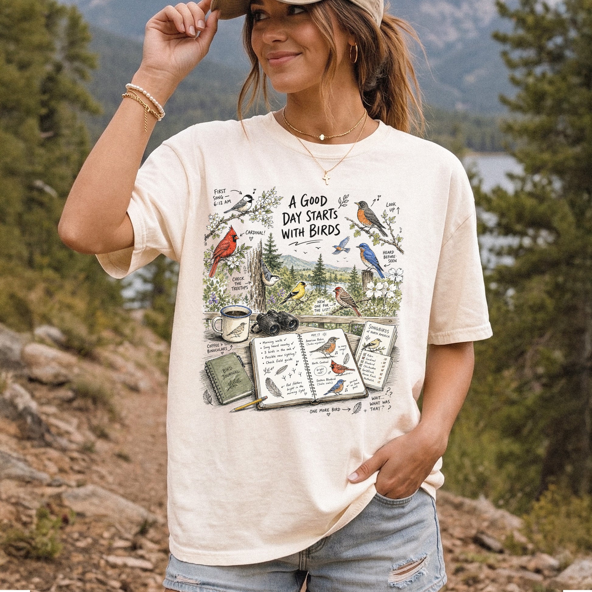 A Good Day Starts with Birds Comfort Colors Shirt – Songbirds Tee