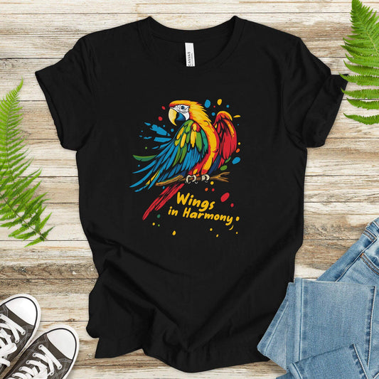 Colorful Parrot T-Shirt – Tropical Vibes - TShirtree