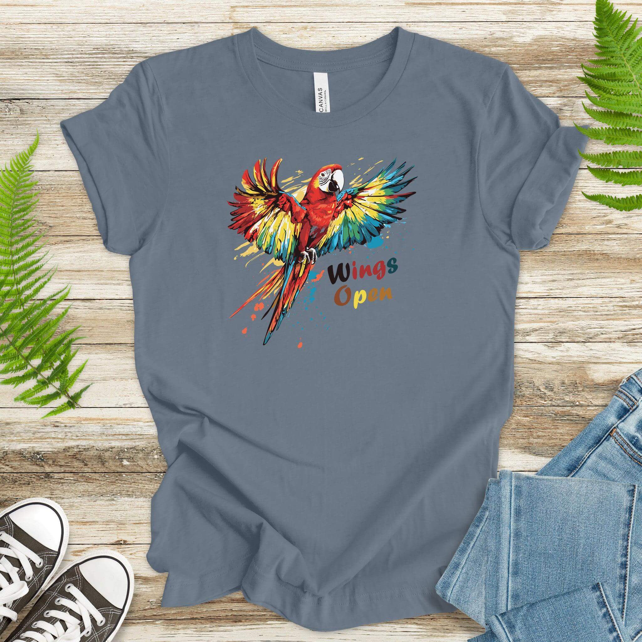 Soaring Colors: Watercolor Parrot T-Shirt - TShirtree